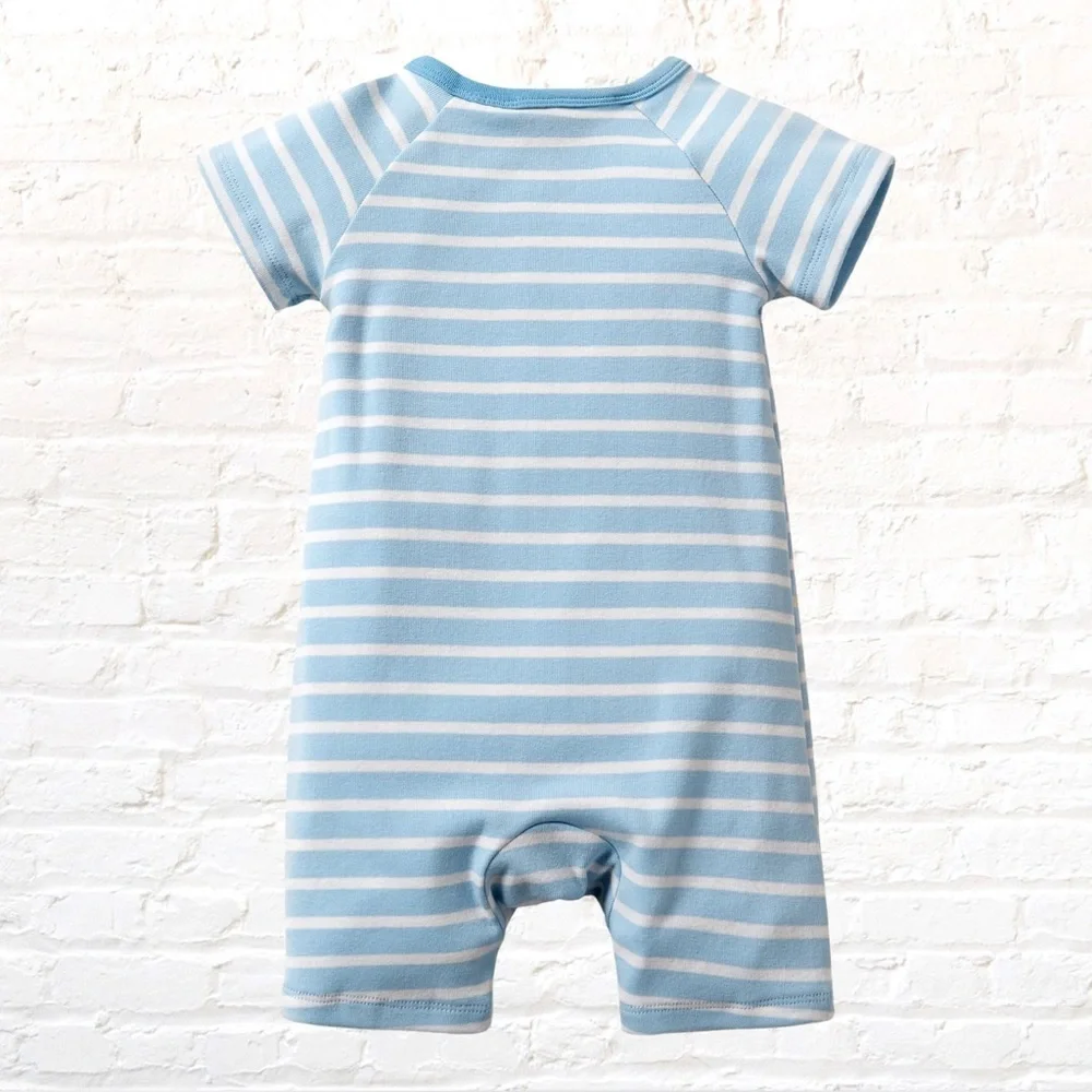 Care Bears Baby Grumpy Bear Blue Striped One Piece Romper 6-9 / 9-12 months